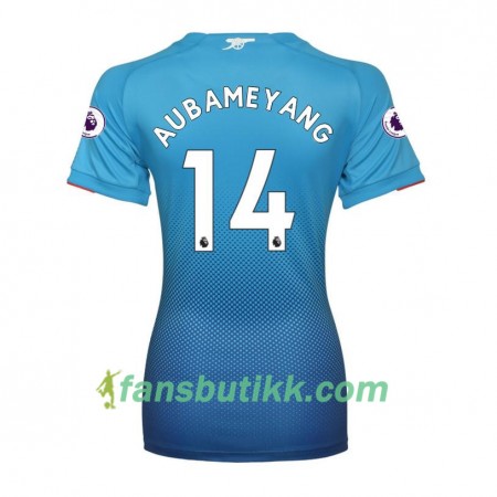 Fotballdrakt Arsenal Aubameyang 14 Dame Bortetrøye 2017-2018 Kortermet