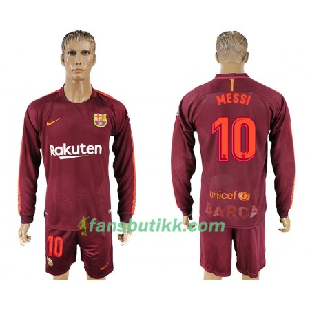 Fotballdrakt FC Barcelona Lionel Messi 10 Tredjetrøye 2017-2018 Langermet
