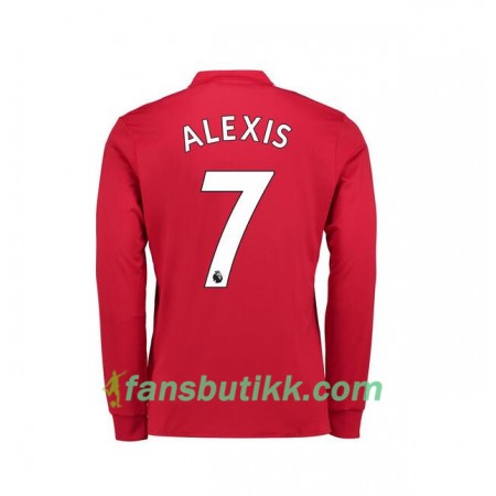 Fotballdrakt Manchester United Alexis Sanchez 7 Hjemmetrøye 2017-2018 Langermet