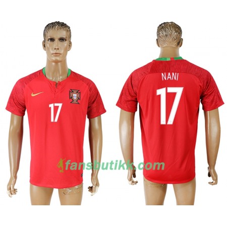 Fotball-VM 2018 Portugal drakt Nani 17 Hjemmetrøye