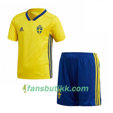 Fotball-VM 2018 Sverige drakt Barn Hjemmetrøye