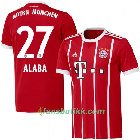 Fotballdrakt FC Bayern München Alaba 27 Hjemmetrøye 2017-2018 Kortermet