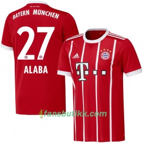 Fotballdrakt FC Bayern München Alaba 27 Hjemmetrøye 2017-2018 Kortermet