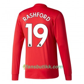 Fotballdrakt Manchester United Rashford Hjemmetrøye 2017-2018 Langermet