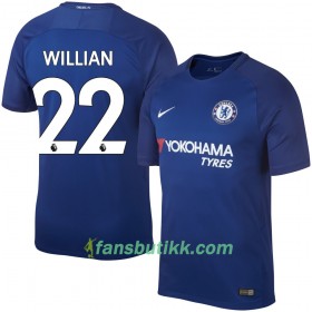 Fotballdrakt Chelsea Willian Hjemmetrøye 2017-2018 Kortermet