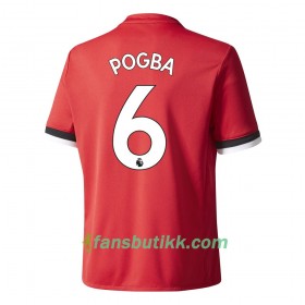Fotballdrakt Manchester United Pogba 6 Hjemmetrøye 2017-2018 Kortermet