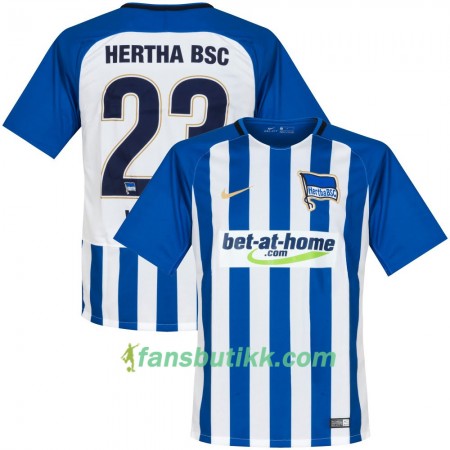 Fotballdrakt Hertha BSC Weiser 23 Hjemmetrøye 2017-2018 Kortermet