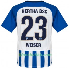 Fotballdrakt Hertha BSC Weiser 23 Hjemmetrøye 2017-2018 Kortermet