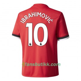 Fotballdrakt Manchester United Ibrahimovic 10 Hjemmetrøye 2017-2018 Kortermet