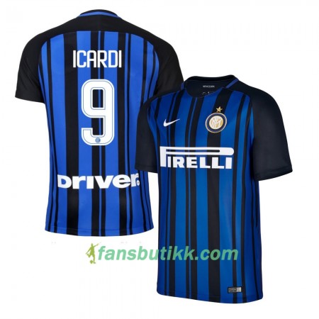 Fotballdrakt Inter Icardi 9 Hjemmetrøye 2017-2018 Kortermet