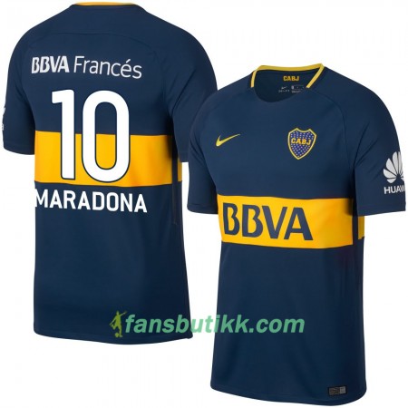 Fotballdrakt Boca Juniors Maradona Hjemmetrøye 2017-2018 Kortermet