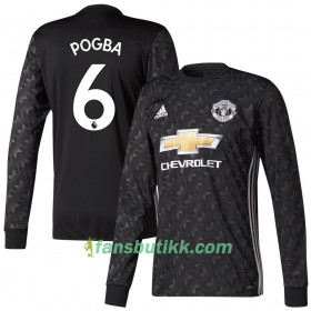 Fotballdrakt Manchester United Pogba 6 Bortetrøye 2017-2018 Langermet