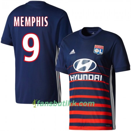 Fotballdrakt Olympique Lyonnais Memphis Bortetrøye 2017-2018 Kortermet