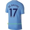 Fotballdrakt Manchester City De Bryune Hjemmetrøye 2017-2018 Kortermet