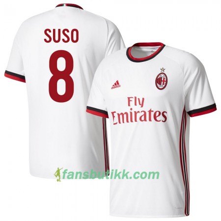 Fotballdrakt AC Milan Suso 8 Bortetrøye 2017-2018 Kortermet