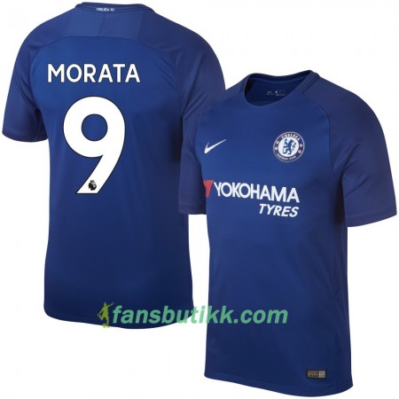 Fotballdrakt Chelsea Morata Hjemmetrøye 2017-2018 Kortermet