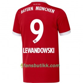 Fotballdrakt FC Bayern München Lewandowski 9 Hjemmetrøye 2017-2018 Kortermet