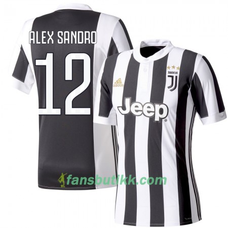 Fotballdrakt Juventus Alex Sandro 12 Hjemmetrøye 2017-2018 Kortermet