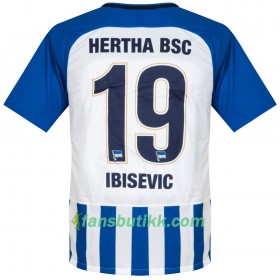 Fotballdrakt Hertha BSC Ibisevic 19 Hjemmetrøye 2017-2018 Kortermet