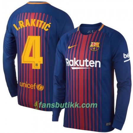 Fotballdrakt FC Barcelona I. Rakitic Hjemmetrøye 2017-2018 Langermet