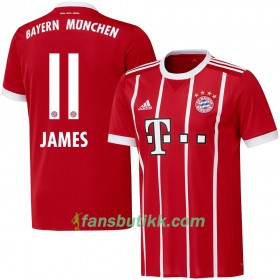 Fotballdrakt FC Bayern München James 11 Hjemmetrøye 2017-2018 Kortermet