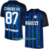 Fotballdrakt Inter Candreva 87 Hjemmetrøye 2017-2018 Kortermet