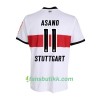 Fotballdrakt VfB Stuttgart Asano 11 Hjemmetrøye 2017-2018 Kortermet