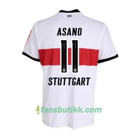 Fotballdrakt VfB Stuttgart Asano 11 Hjemmetrøye 2017-2018 Kortermet