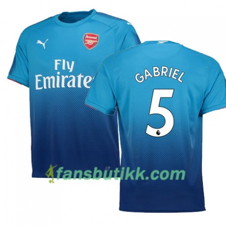 Fotballdrakt Arsenal GABRIEL 5 Bortetrøye 2017-2018 Kortermet