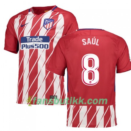Fotballdrakt Atlético Madrid SAUL 8 Hjemmetrøye 2017-2018 Kortermet