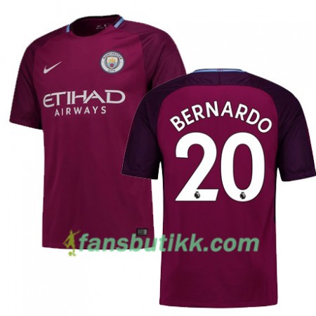 Fotballdrakt Manchester City BERNARDO 20 Bortetrøye 2017-2018 Kortermet