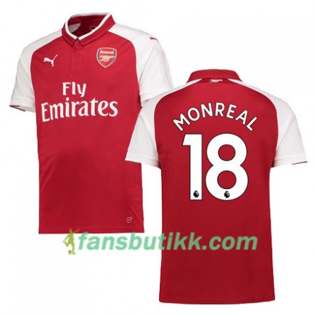 Fotballdrakt Arsenal MONREAL 18 Hjemmetrøye 2017-2018 Kortermet