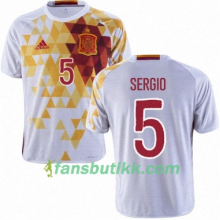 Fotballdrakt Spania SERGIO BUSQUETS Bortetrøye Euro 2016