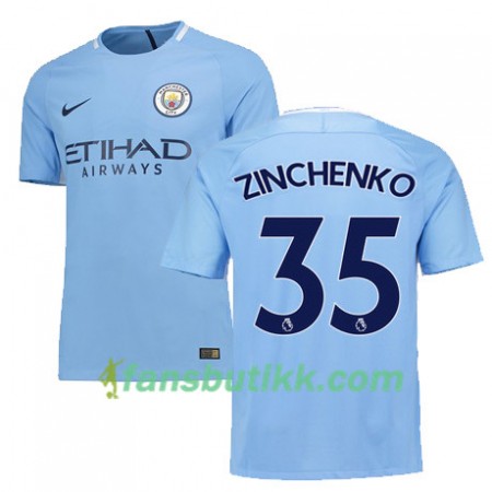 Fotballdrakt Manchester City ZINCHENKO 35 Hjemmetrøye 2017-2018 Kortermet