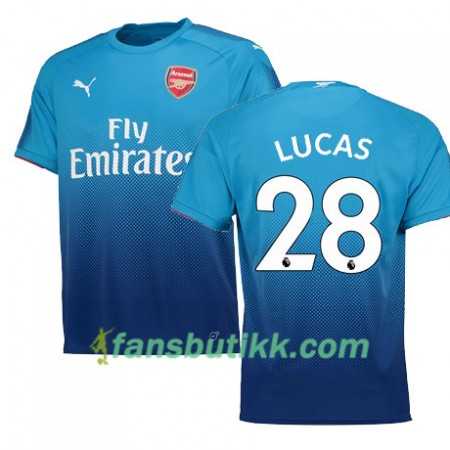 Fotballdrakt Arsenal LUCAS 28 Bortetrøye 2017-2018 Kortermet
