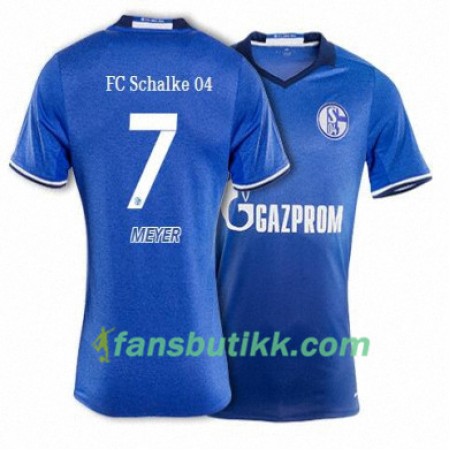 Fotballdrakt FC Schalke 04 MEYER 7 Hjemmetrøye 2017-2018 Kortermet