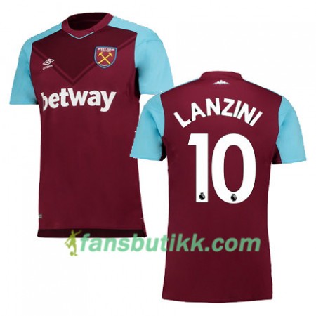 Fotballdrakt West Ham United LANZINI Hjemmetrøye 2017-2018 Kortermet