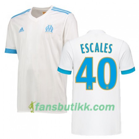 Fotballdrakt Olympique de Marseille FLORIAN ESCALES 40 Hjemmetrøye 2017-2018 Kortermet