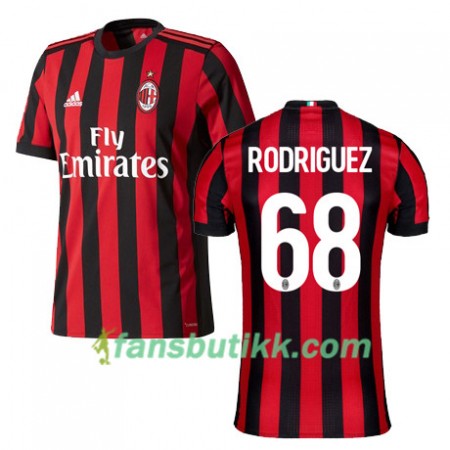 Fotballdrakt AC Milan RODRIGUEZ 68 Hjemmetrøye 2017-2018 Kortermet