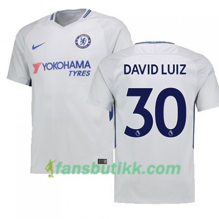 Fotballdrakt Chelsea DAVID LUIZ 30 Bortetrøye 2017-2018 Kortermet