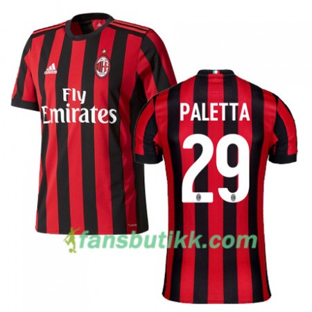 Fotballdrakt AC Milan PALETTA 29 Hjemmetrøye 2017-2018 Kortermet