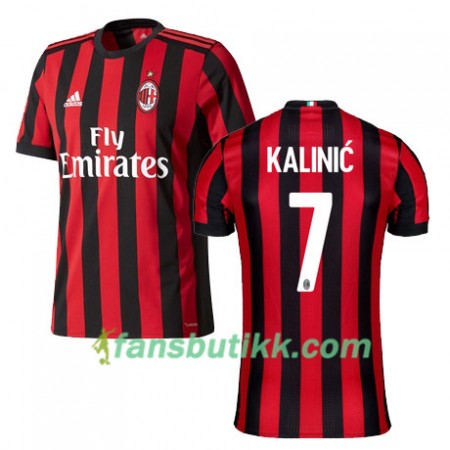 Fotballdrakt AC Milan KALINIC 7 Hjemmetrøye 2017-2018 Kortermet
