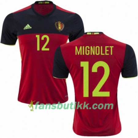Fotballdrakt Belgia SIMON MIGNOLET Hjemmetrøye Euro 2016