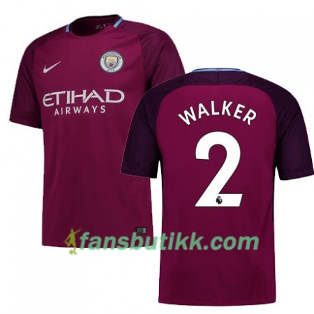 Fotballdrakt Manchester City KYLE WALKER 2 Bortetrøye 2017-2018 Kortermet