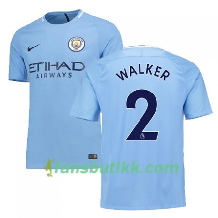 Fotballdrakt Manchester City KYLE WALKER 2 Hjemmetrøye 2017-2018 Kortermet