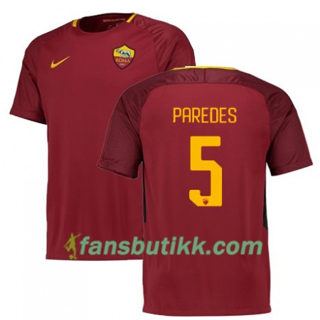 Fotballdrakt AS Roma PAREDES 5 Hjemmetrøye 2017-2018 Kortermet