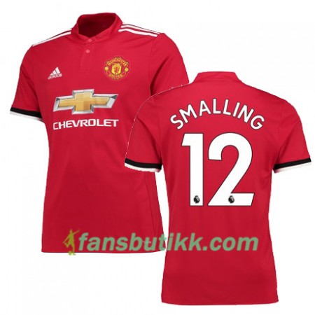 Fotballdrakt Manchester United SMALLING 12 Hjemmetrøye 2017-2018 Kortermet