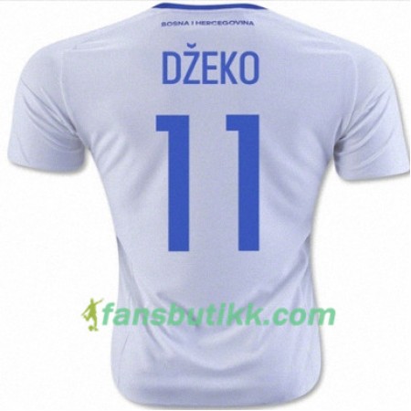 Fotballdrakt Bosnia-Hercegovina DZEKO Bortetrøye 2016/17 Kortermet
