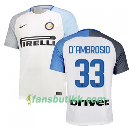 Fotballdrakt Inter D AMBROSIO 33 Bortetrøye 2017-2018 Kortermet