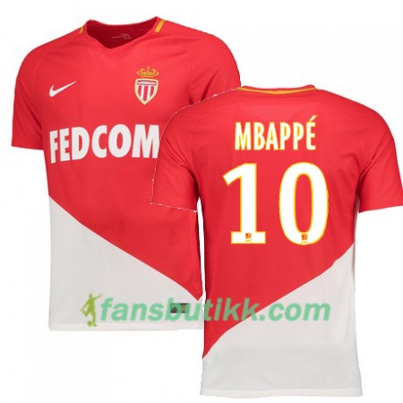 Fotballdrakt AS Monaco KYLIAN MBAPPE 10 Hjemmetrøye 2017-2018 Kortermet